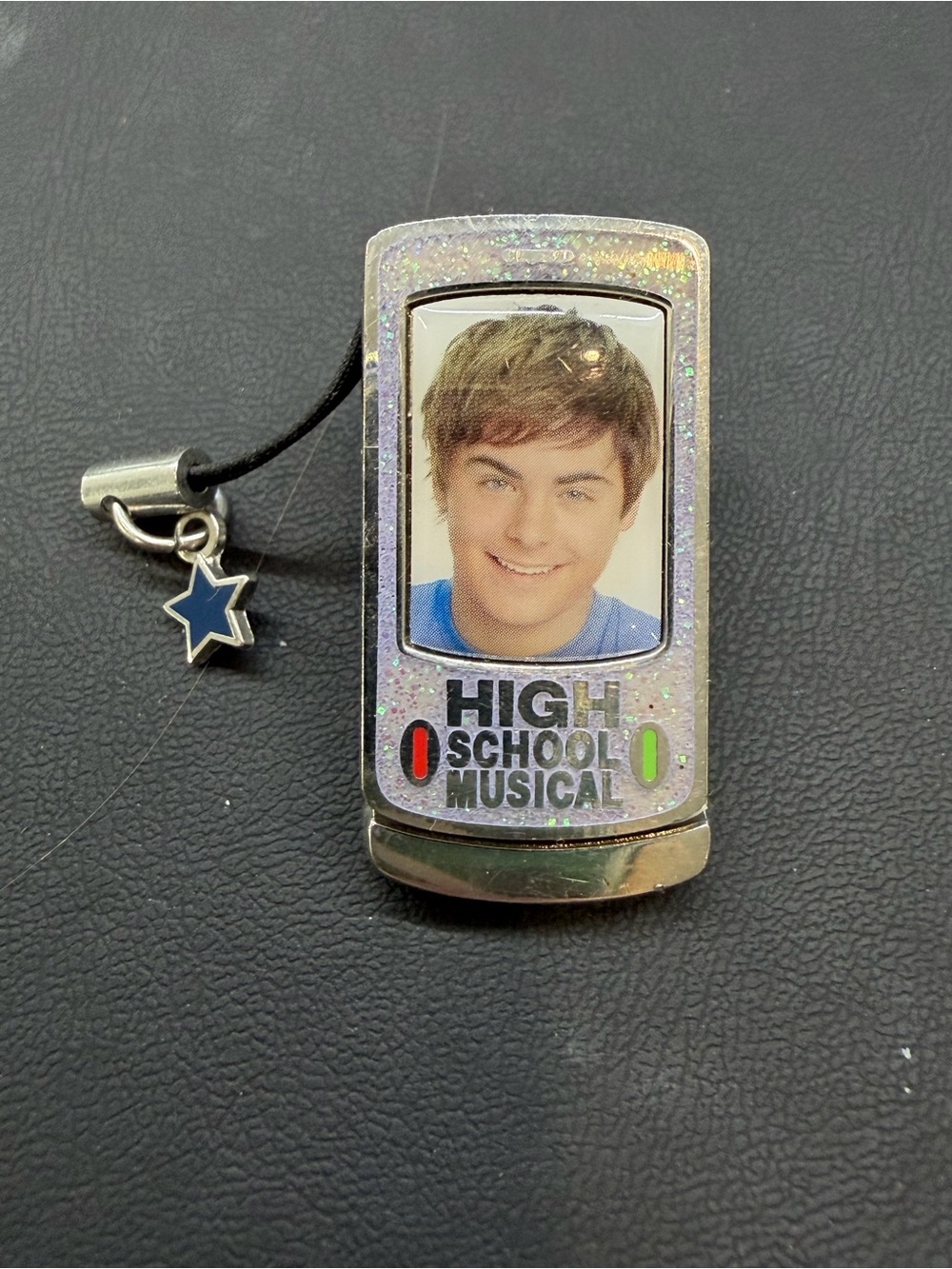 Disney Silver Glitter High School Musical MP3/MP4 Player Charm enamel pin